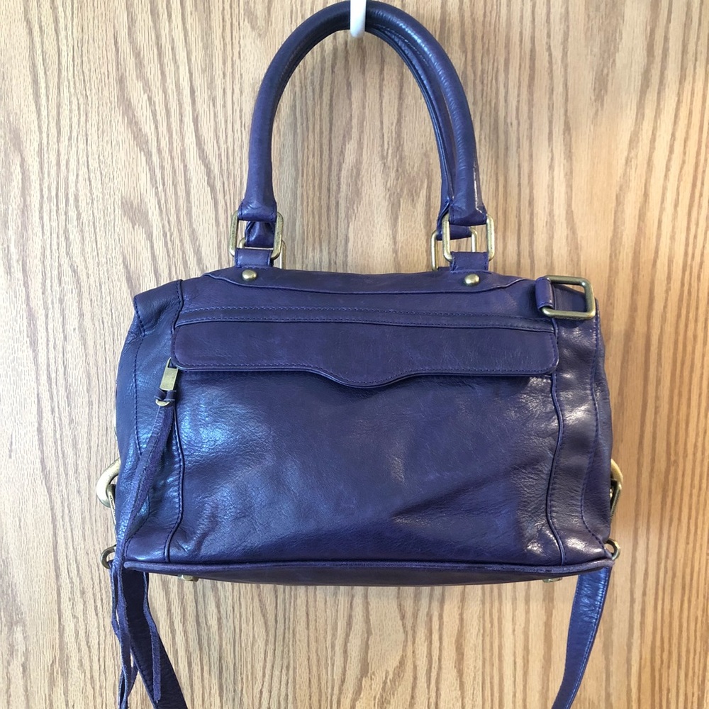 Rebecca Minkoff MAB Morning After Bag Satchel - Concord Purple Grape & Brass